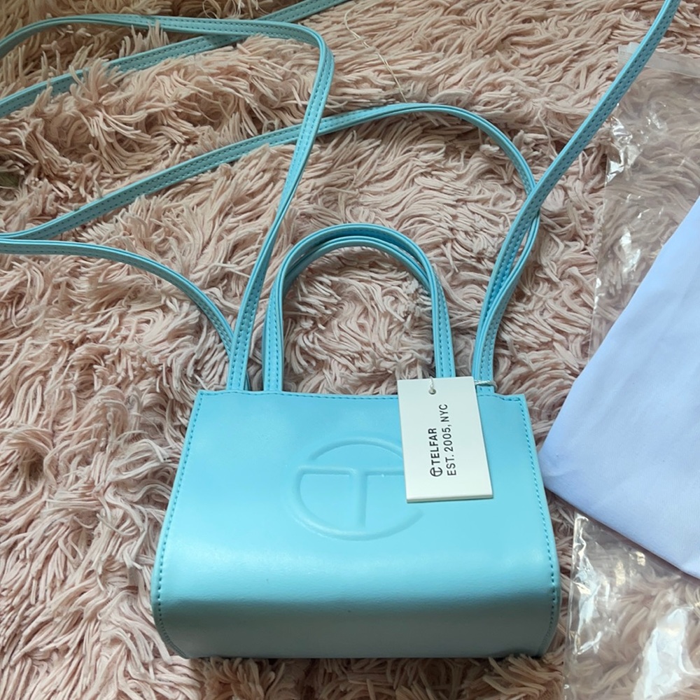 Small BLUE TELFAR bag